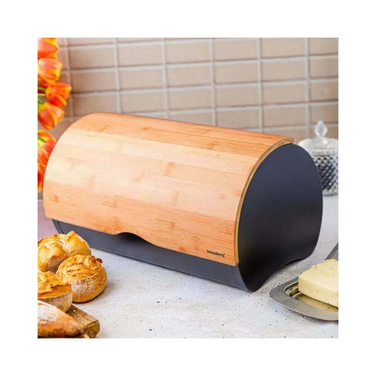 BROTKASTEN Beige 38/24/20.5 cm 52865 - Beige, Holz (24/20.5/38cm) - Klausberg 
