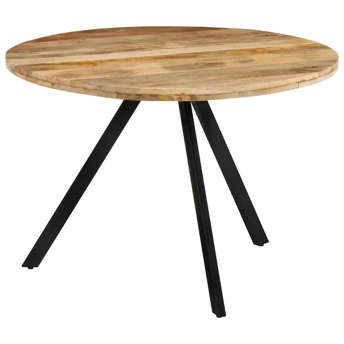 ESSTISCH 110/75 Cm Massivholz Mango - Braun, Holz (110/110/75cm) - vidaXL