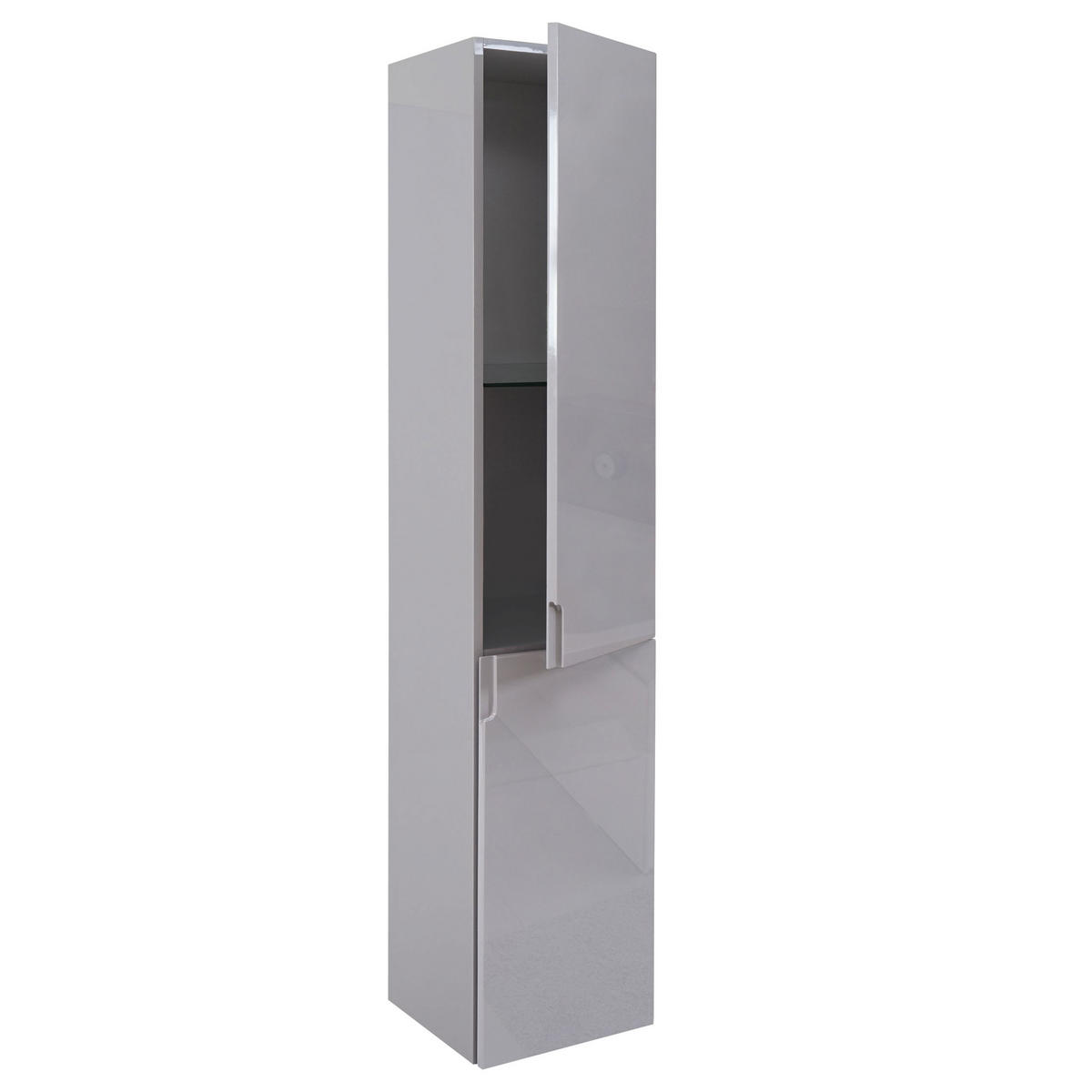 HÄNGESCHRANK Hochglanz Hellgrau - Grau, Holz (30/150/30cm) - MCW