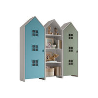 REGALSCHRANK Set Kania 173x37x171 MDF Weiß Blau Grün - Blau/Grün, Holzwerkstoff (173/171/37cm) - 58aufmkessel