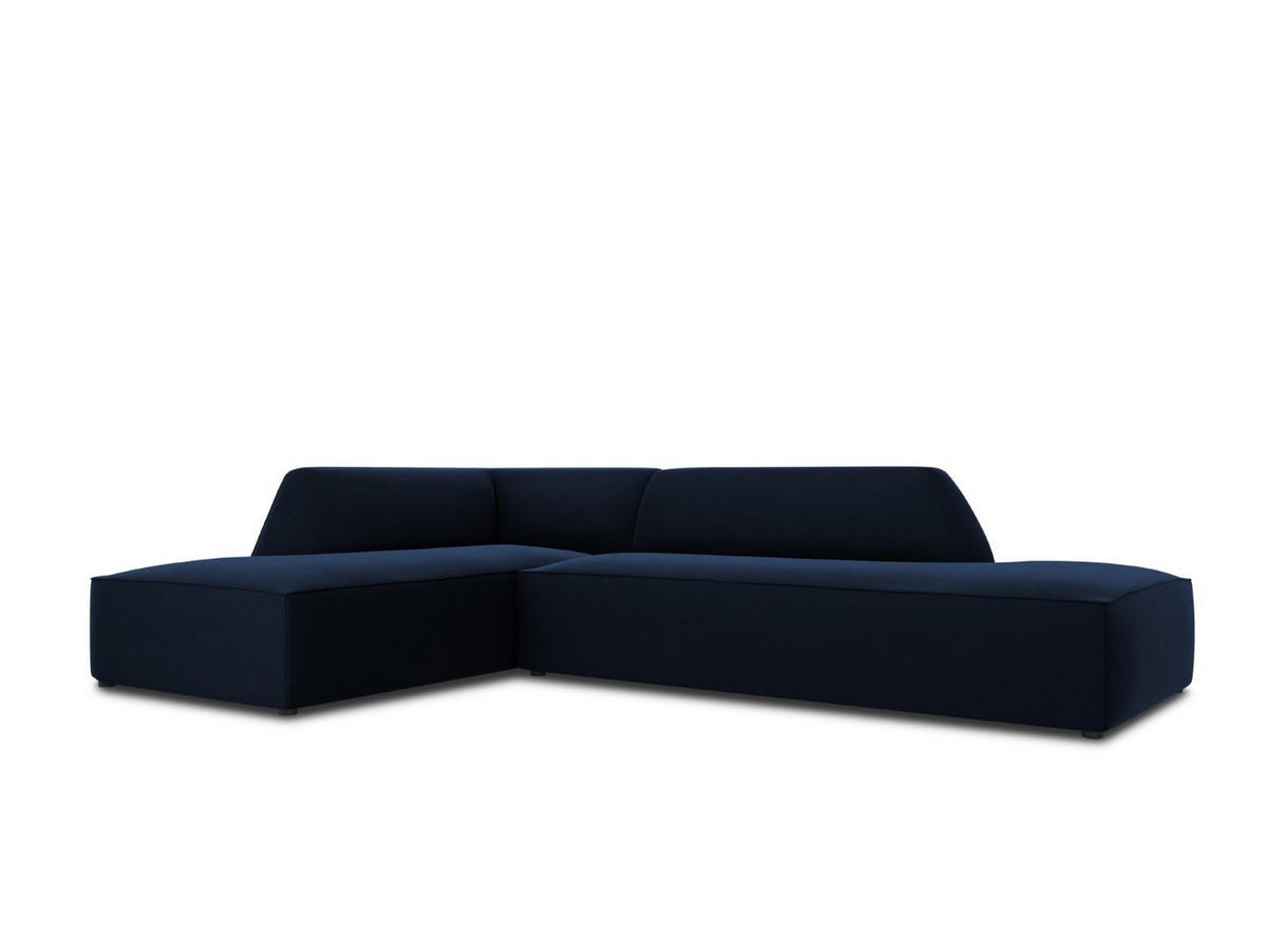 ECKSOFA links Ruby aus Samt königsblau 4 Sitzplätze - Blau, Textil (180/273cm) - Micadoni