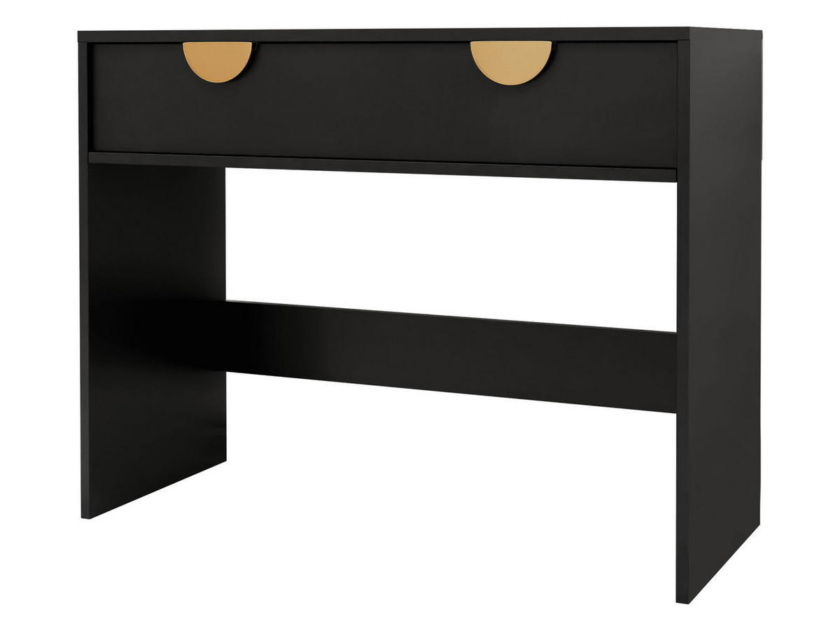KONSOLENTISCH Vunotis - Goldfarben/Schwarz, Holzwerkstoff/Kunststoff (40/100/78cm) - MIRJAN24