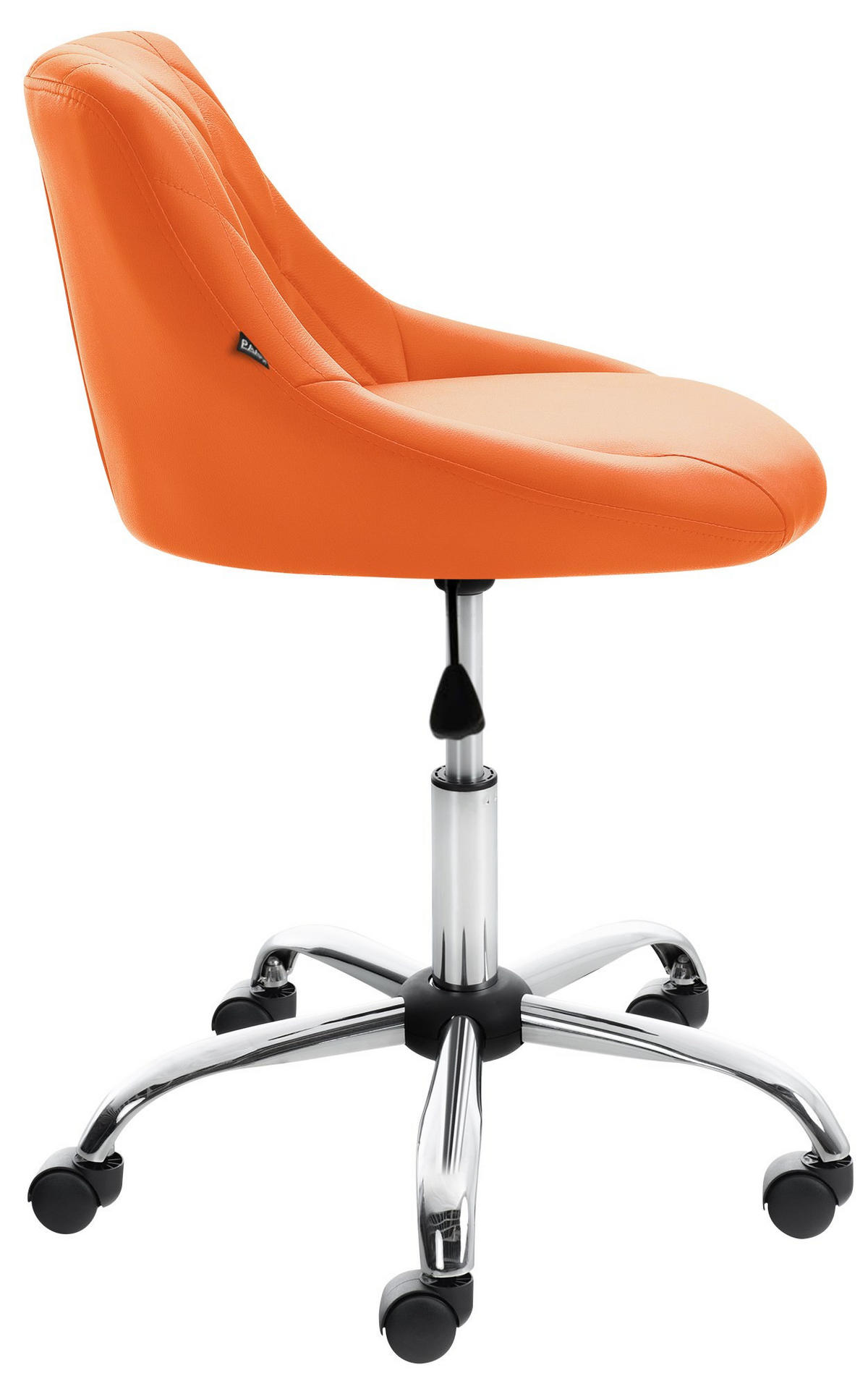 ARBEITSHOCKER Lazius Kunstleder orange - Orange, Metall (47/82/49cm) - TPFLiving