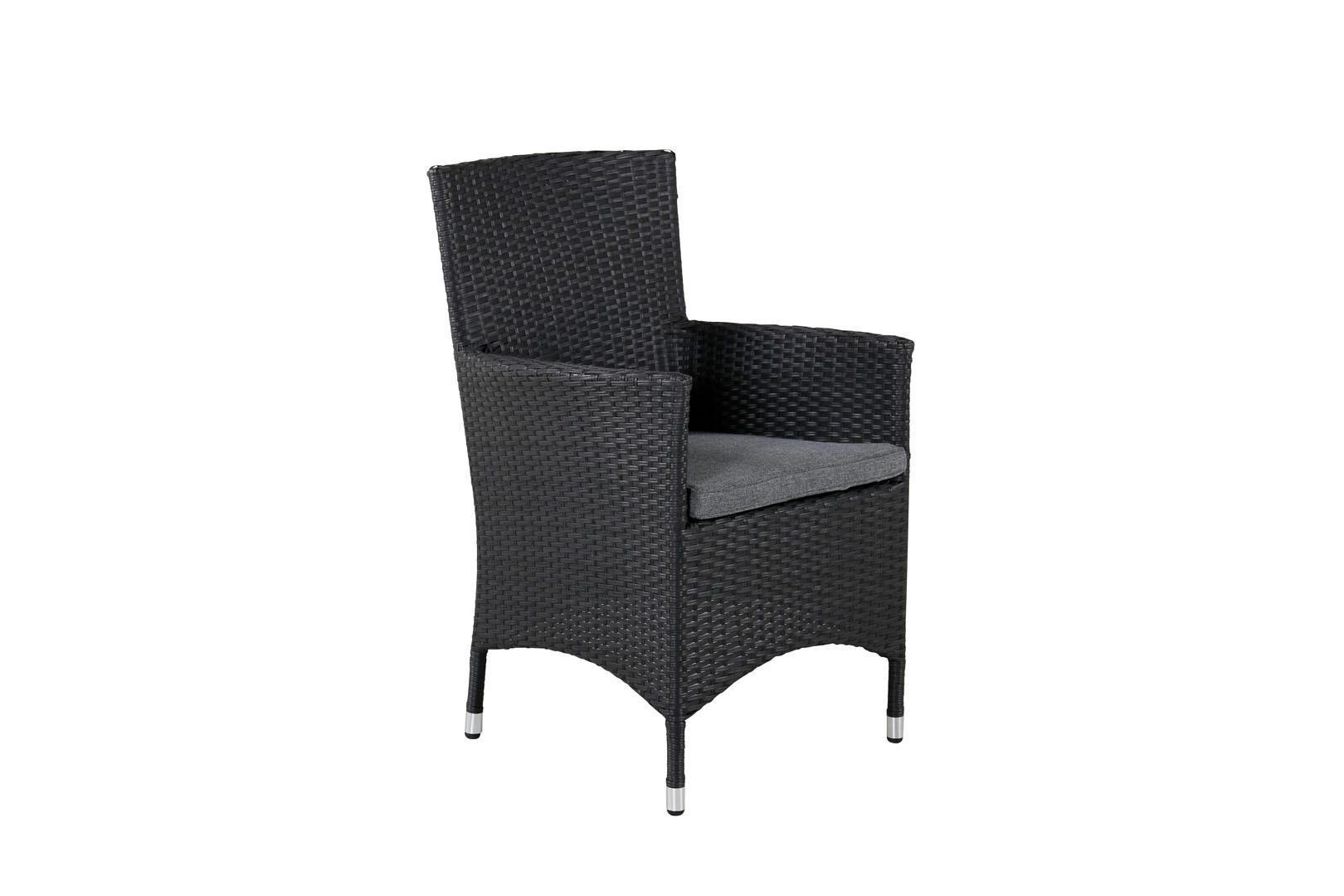 GARTENSTUHL 2er Set Schwarz - Schwarz, Holzwerkstoff (58/92/65cm) - ebuy24