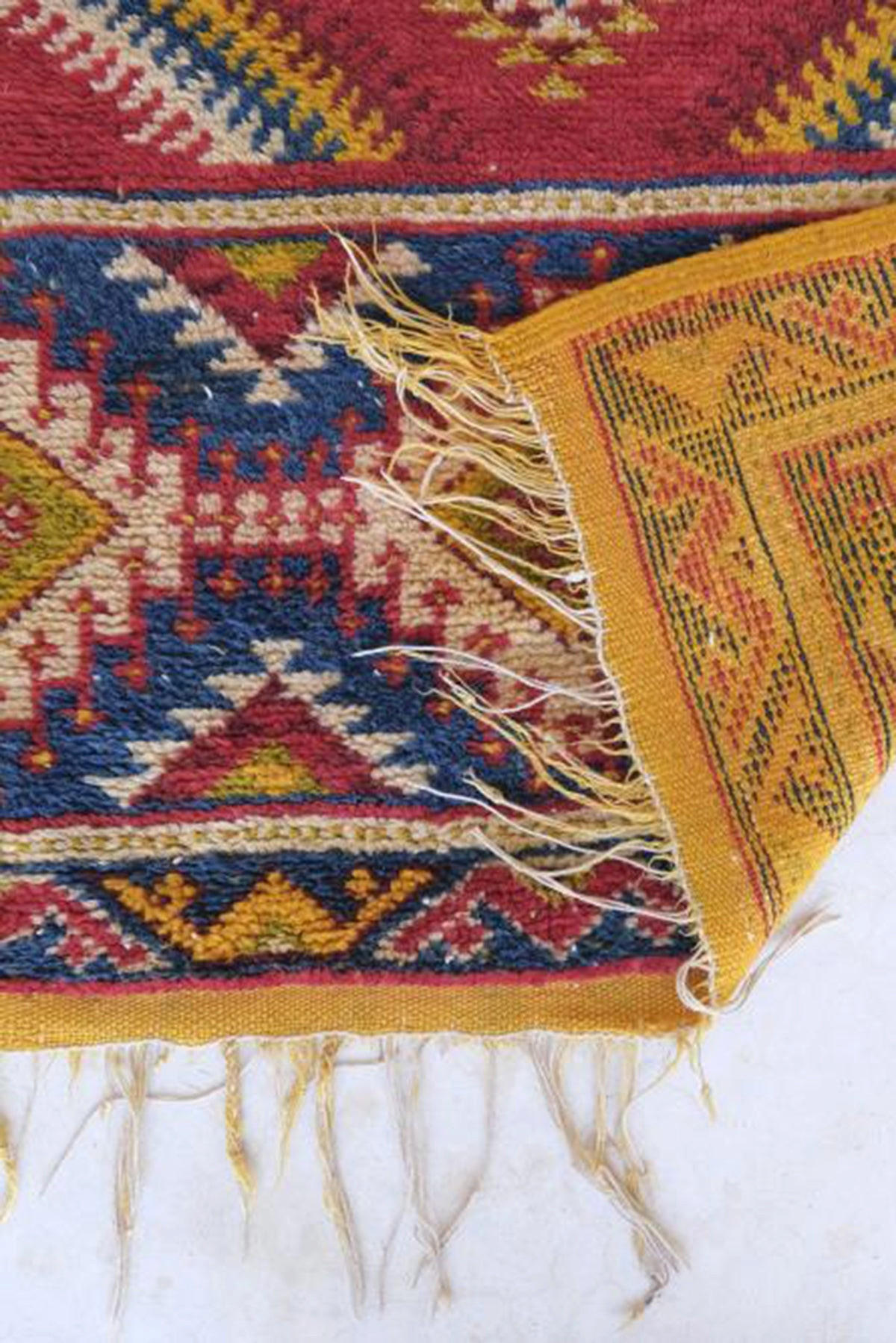 BERBERTEPPICH aus reiner Wolle 81x 153 cm - Rot, Naturmaterialien (81/153cm) - AFK Living