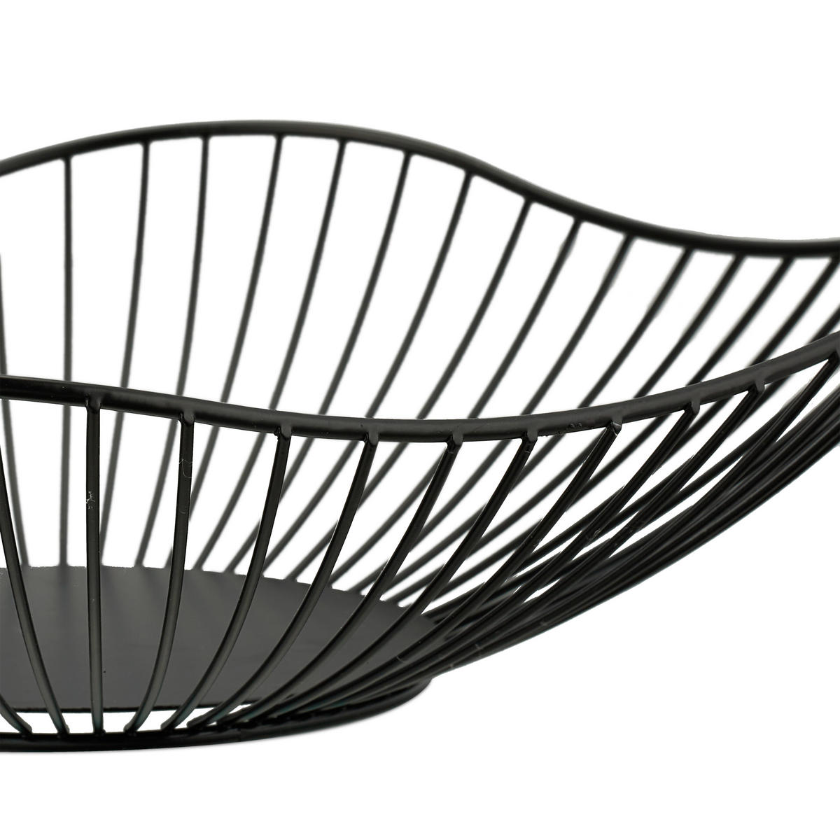 OBSTSCHALE - Schwarz, Metall (7.5cm) - Relaxdays