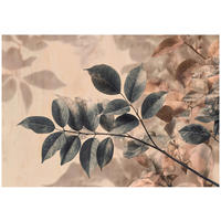 FOTOTAPETE Blätter Abstrakt Beige 250x175 cm - Multicolor, Papier (250/175cm) - Wallarena