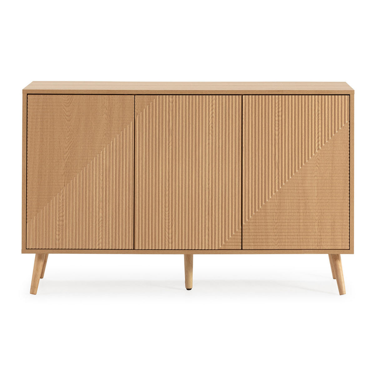 SIDEBOARD Telmo 3 türen Eichenfarbe - Honigeiche, Holzwerkstoff (120/76/40cm)