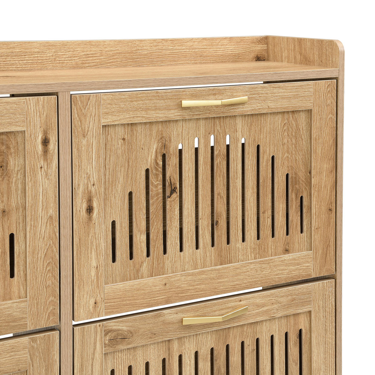 SCHUHKIPPER 109 cm in Holz-Optik - Buchefarben, Holzwerkstoff (108/100/24cm) - Urban Meuble