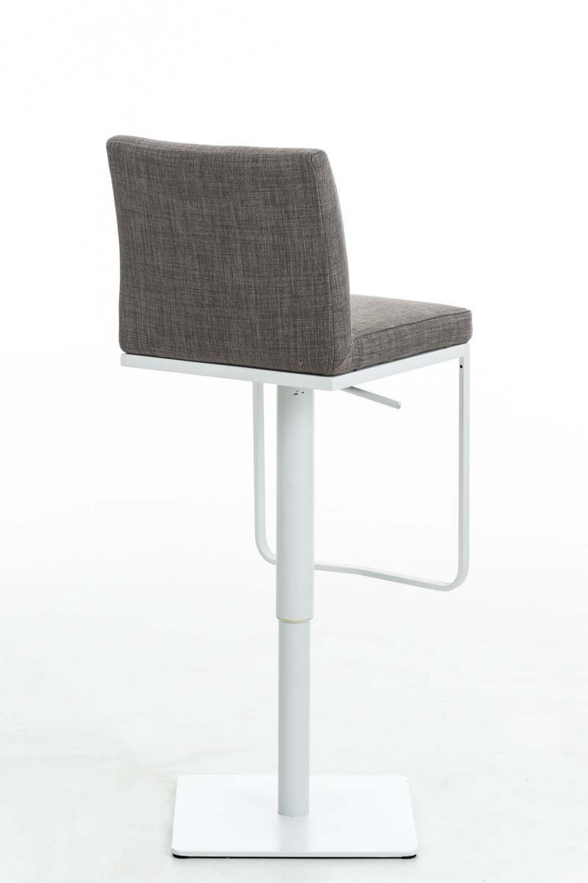 BARHOCKER Stoff Grau - Weiß/Grau, Textil/Metall (42/86/44cm) - CLP