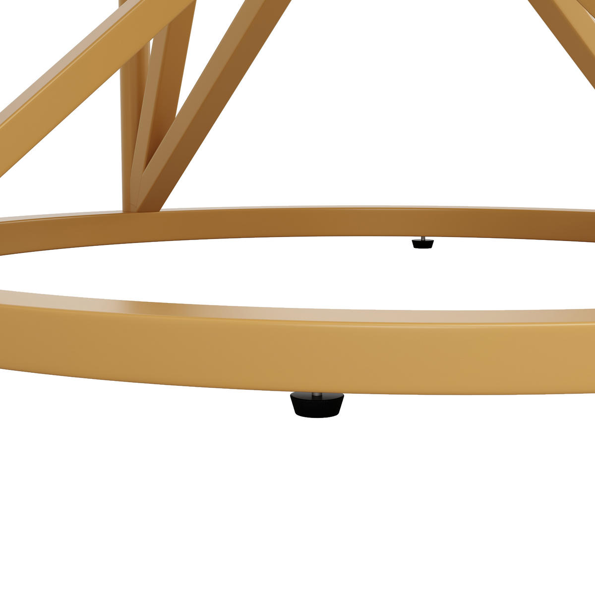 ESSTISCH 100/100/76 cm golden mit Marmorplatte und Metallbeinen - Weiß, Holzwerkstoff (100/100/76cm) - OKWISH