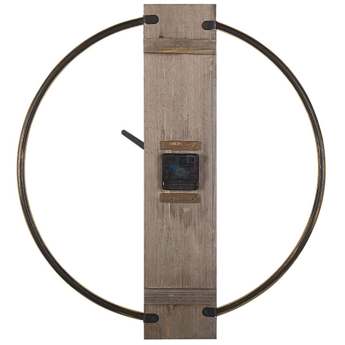 WANDUHR Tannenholz, Metall gold Casitas - Goldfarben, Holz (47/51/5cm) - Beliani