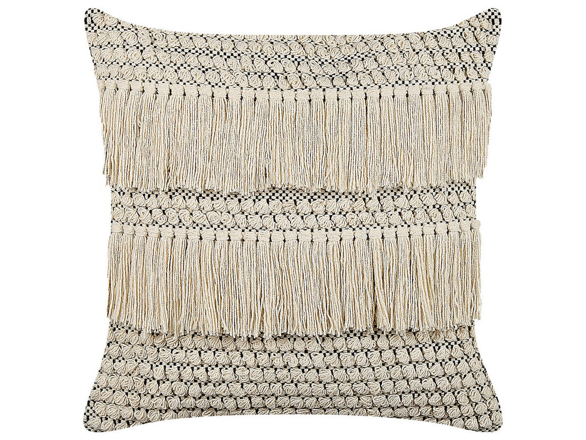 DEKOKISSEN 2er-Set Beige 45/45 cm Iresine - Beige, Naturmaterialien/Textil (45/45cm) - Beliani