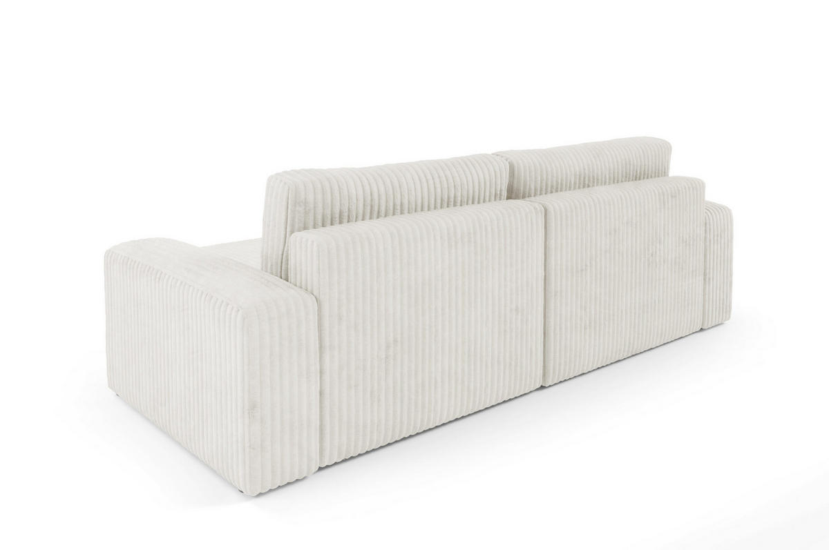 ECKSOFA mit Schlaffunktion Cord Beige - Beige, Textil (244/149cm) - Furnisell