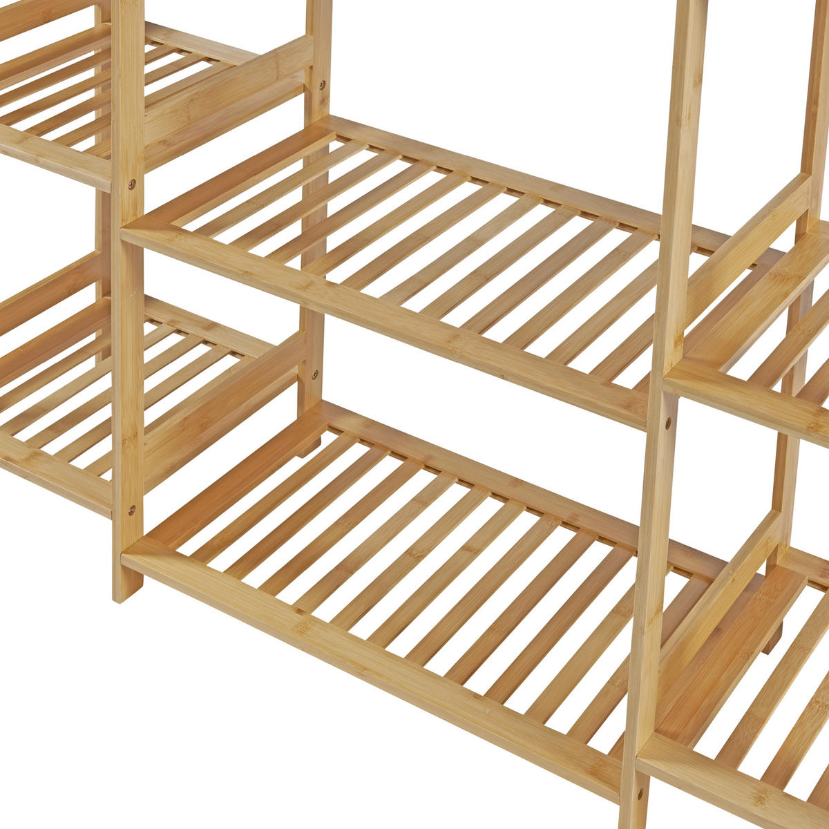 KLEIDERSTÄNDER Ilomantsi - Naturfarben, Holz (122/165/35cm) - [en.casa]