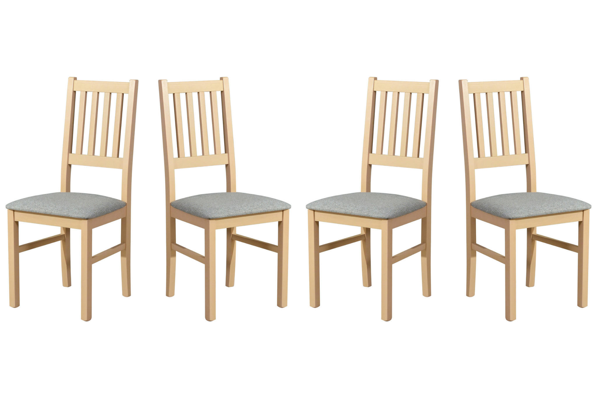 STUHL Bos 1 (4er Set) - Fango/Sonoma Eiche, Holz (43/94/40cm) - Leaf Design