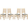 STUHL Bos 1 (4er Set) - Fango/Sonoma Eiche, Holz (43/94/40cm) - Leaf Design