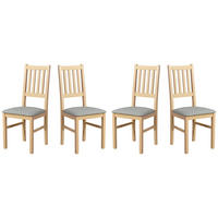 STUHL Bos 1 (4er Set) - Fango/Sonoma Eiche, Holz (43/94/40cm) - Leaf Design