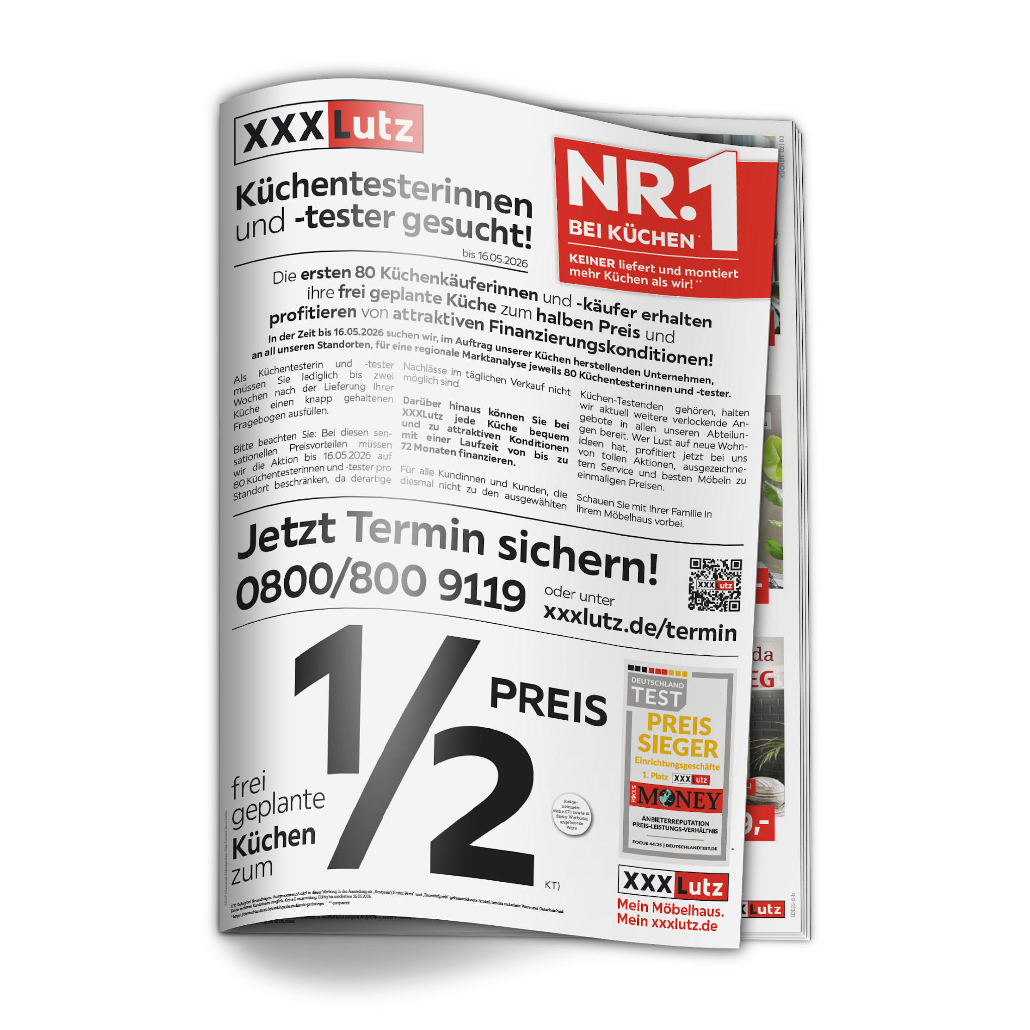 Nr. 1 bei Küchen - Küchentesterinnen und -tester gesucht!