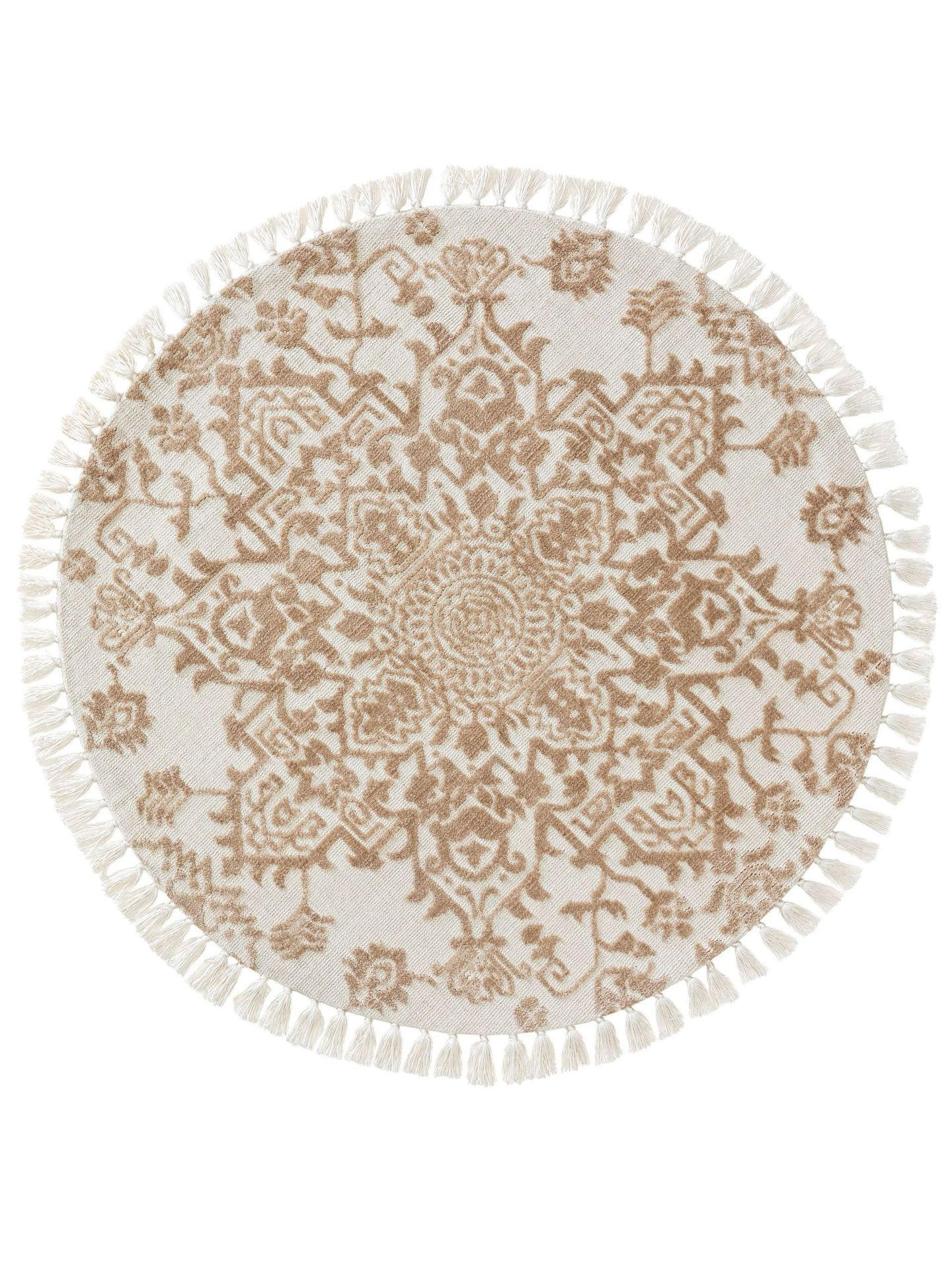 TEPPICH rund Elias Beige ø 150 cm rund - Beige, Textil (150/1cm) - KUNSTLOFT