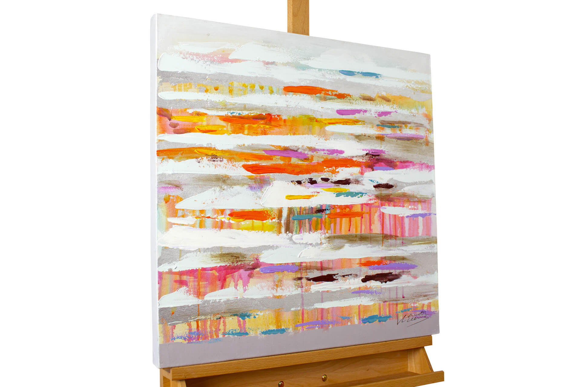 ÖLGEMÄLDE 60/60 cm - Multicolor, Holz/Textil (1.12/60cm) - KUNSTLOFT