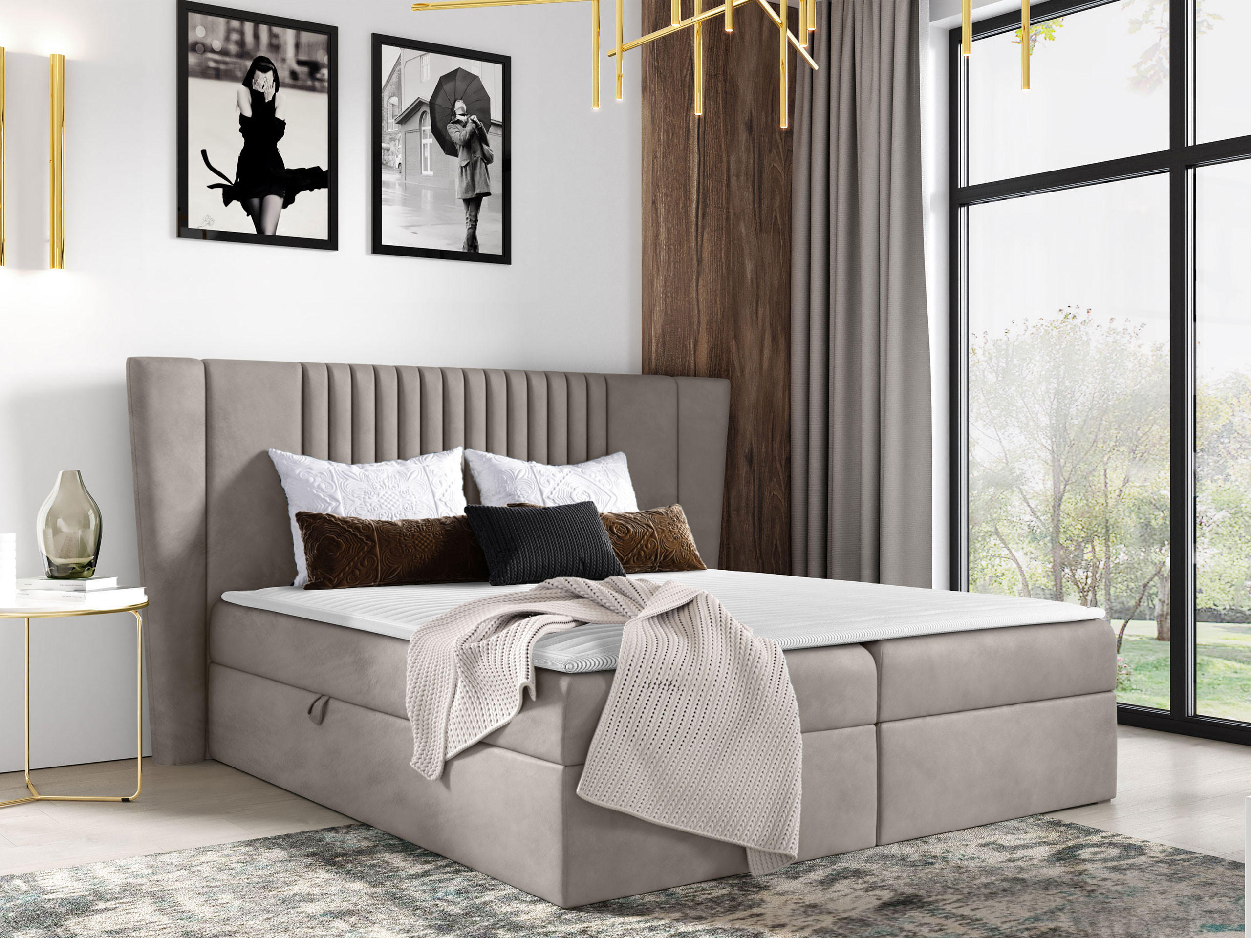 BOXBETT Spark - Grau, Holz (120/200cm) - MIRJAN24