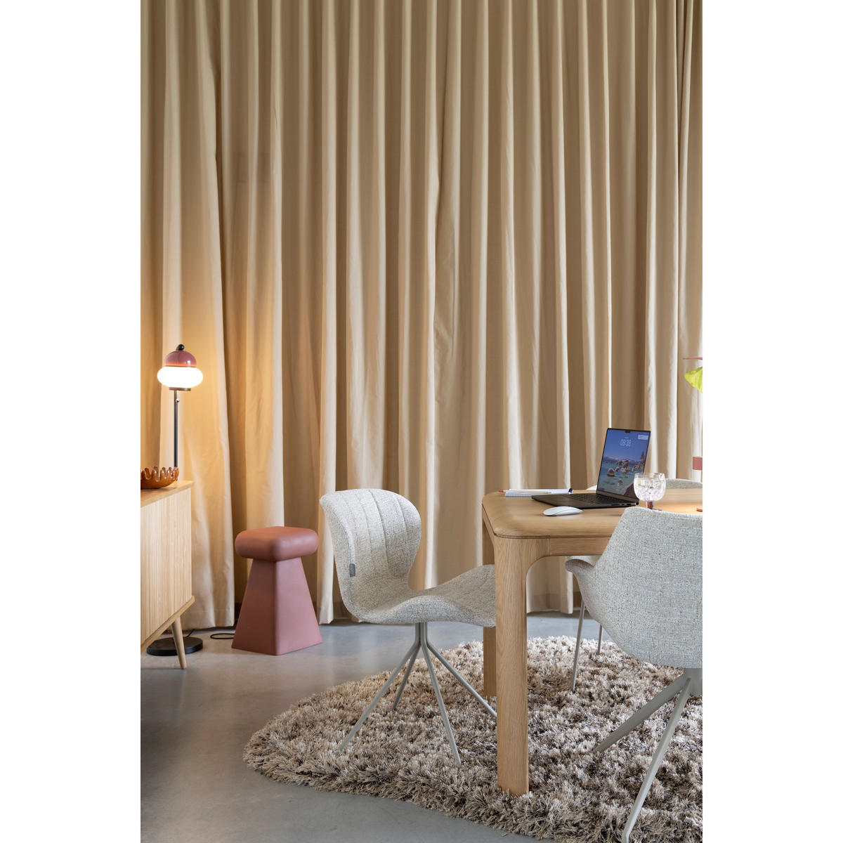ESSZIMMERSTUHL OMG Beige - 2 er Set - Beige/Creme, Kunststoff (51/79/59cm) - Zuiver