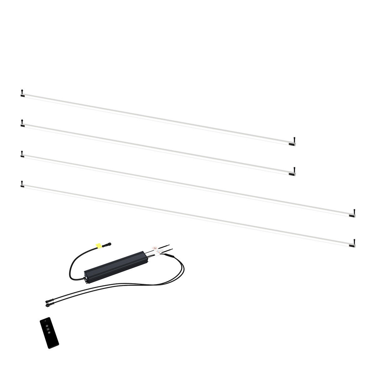 LED KIT für Wandpergola 4 x 6 m Weiß - Weiß, Metall (400/1/600cm) - WEIDE