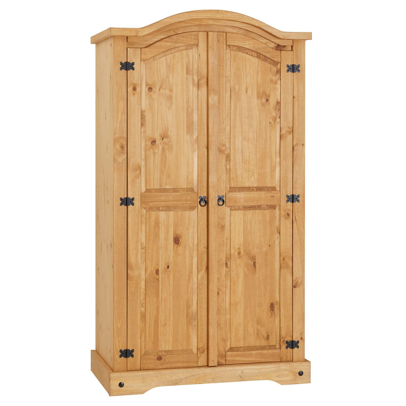 CARO-Möbel KLEIDERSCHRANK Braun 102cm × 56cm × 188cm