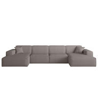 WOHNLANDSCHAFT Celes Premium In Scala - Taupe, Holzwerkstoff/Textil (379/73/165cm) - Fun Möbel