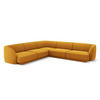 WENDBARES-ECKSOFA Miley aus Samt gelb 5 Sitzplätze - Gelb, Textil (255/255cm) - Micadoni