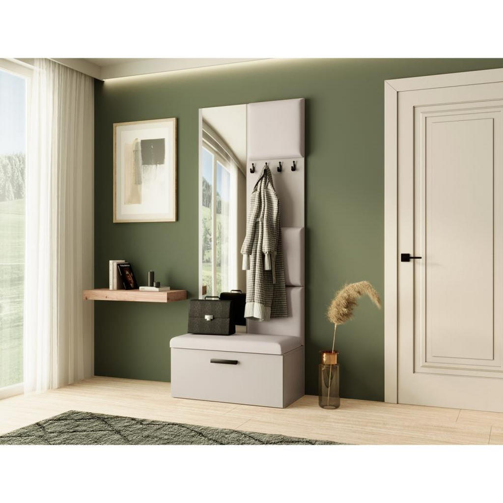 Thumbnail - Beautysofa Garderobe, Kaschmir, Kunststoff, 81x203x43 cm, Garderobe, Garderoben-Sets & Serien, Garderoben-Sets