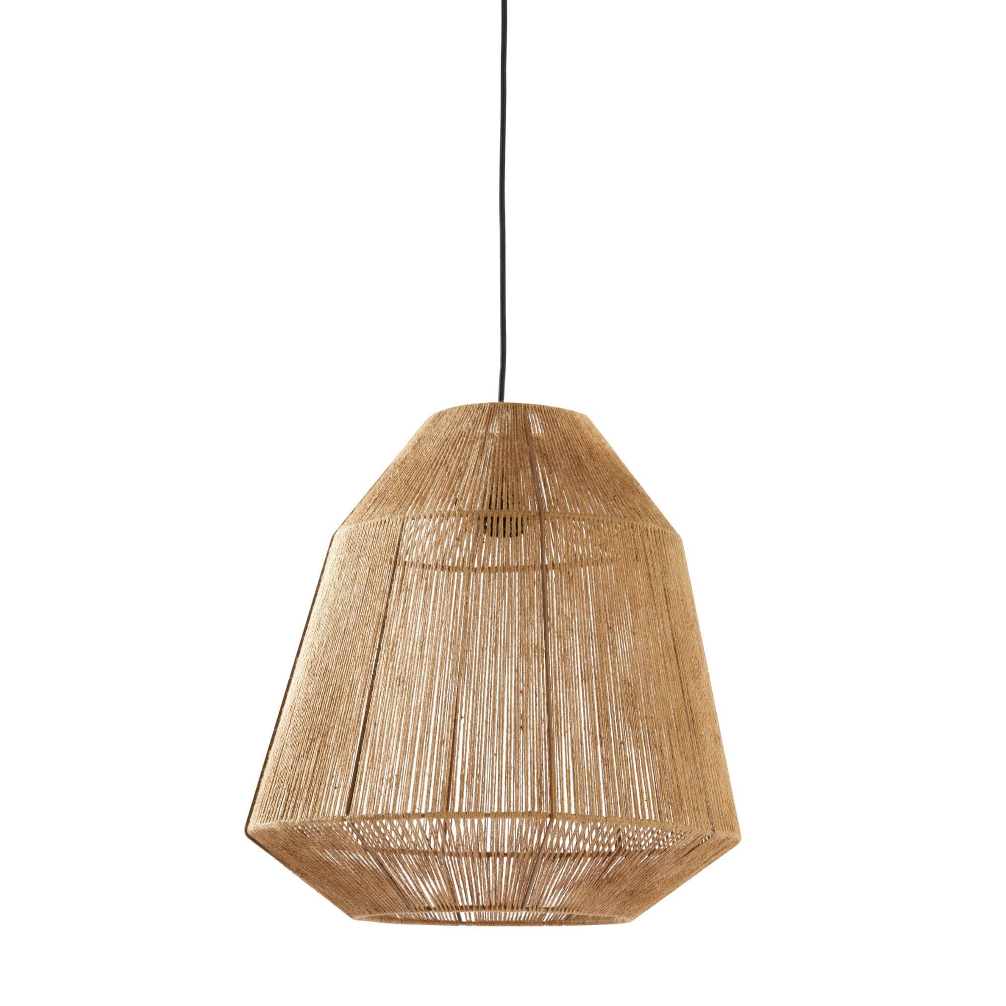 HÄNGELAMPE Malva Braun Ø50/50 cm - Braun, Textil (50/50/50cm) - Light & Living