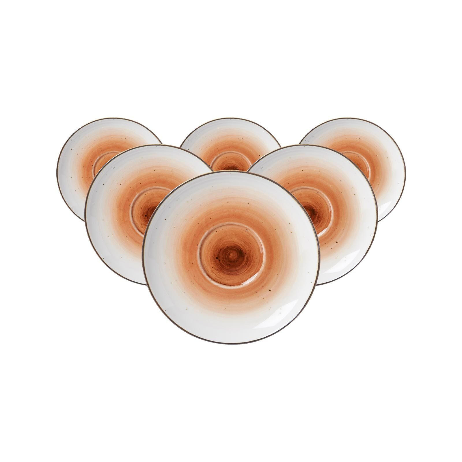 KAFFEEUNTERTASSEN Cosmo orange ø 14 cm 6er Set - Orange, Keramik (14cm) - Ritzenhoff Breker