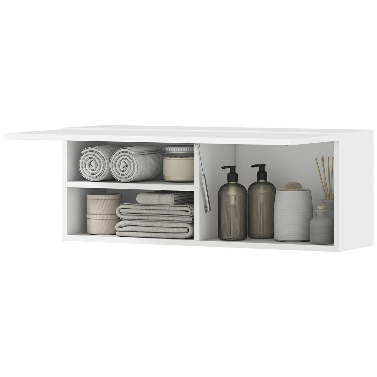 BADEZIMMERSCHRANK DE-09632 Weiß - Weiß, Holzwerkstoff (80/30/25cm) - ComfortXL