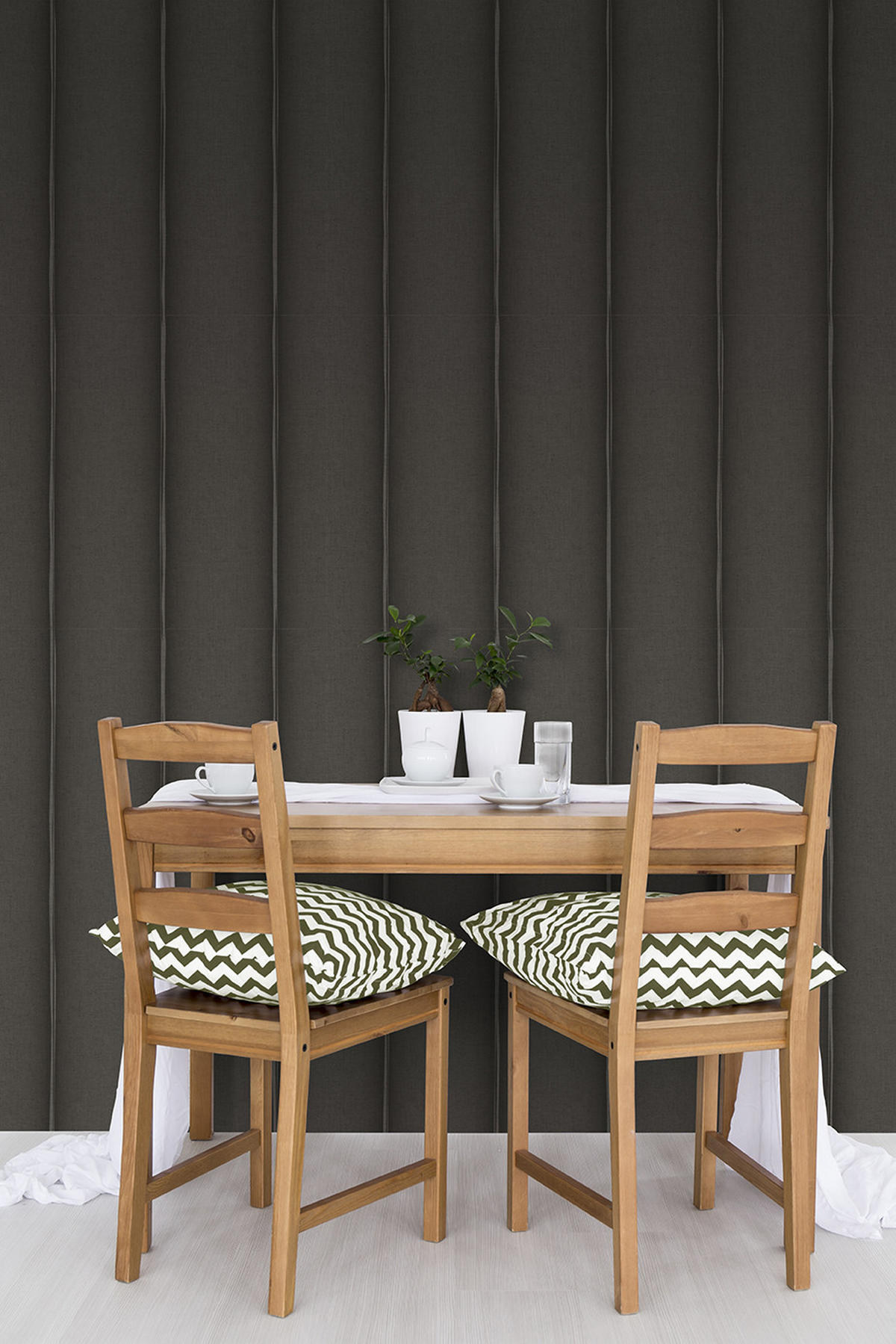 TAPETE Streifen 53 cm x 10 m - Braun, Papier (53/1000cm) - Sanders & Sanders