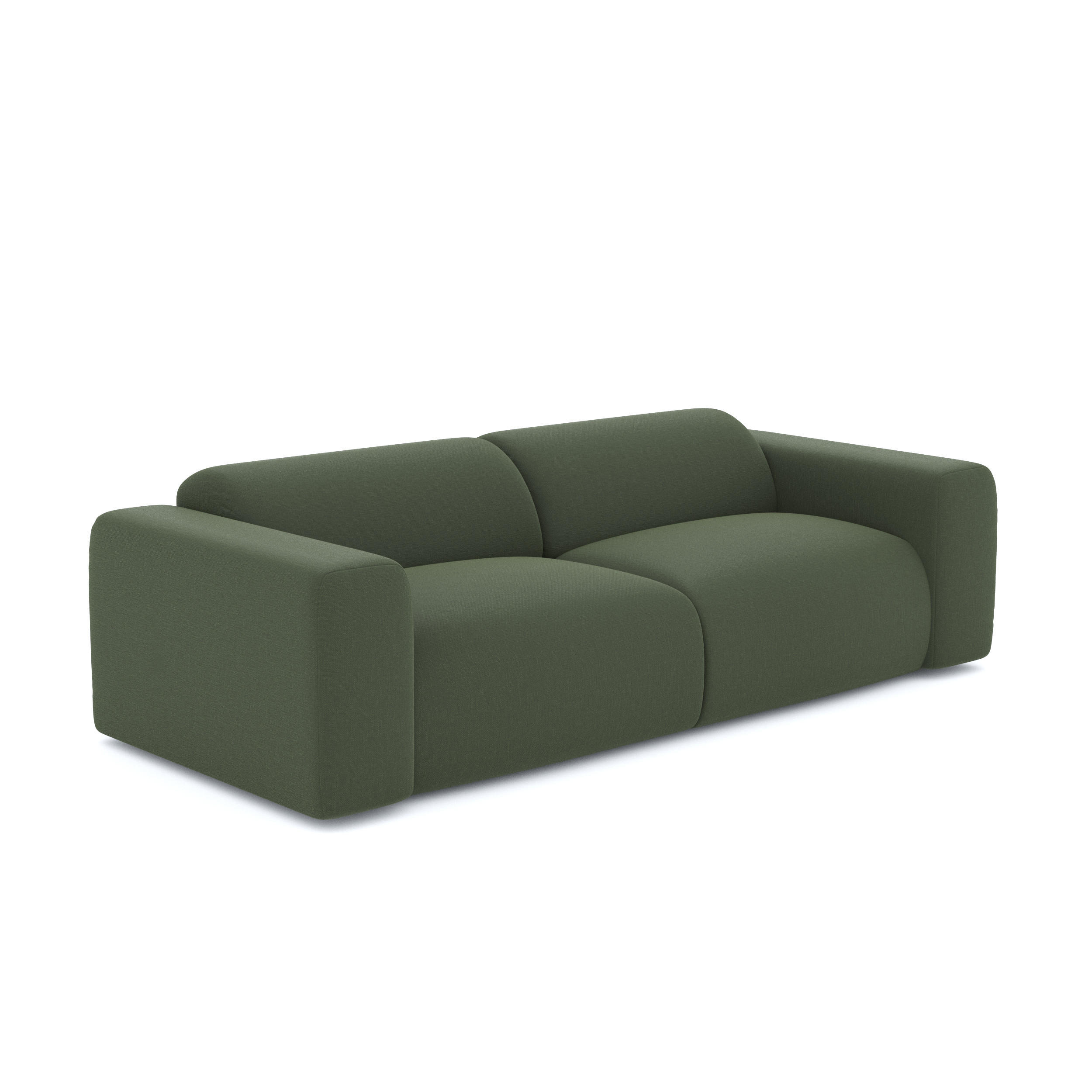 SOFA 3-Sitzer Rastergewebe Olivgrün 205cm - Olivgrün, Textil (205/73/97cm) - Sia Home