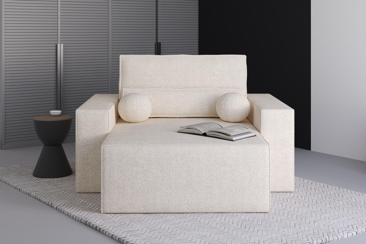 XXL-SESSEL Denver - Creme - Creme, Holzwerkstoff (100/85/162cm) - Möblo