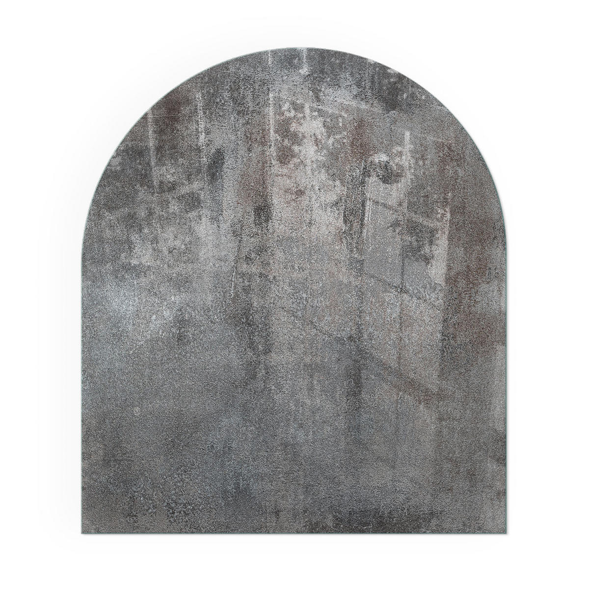 GLASPLATTE für Kamin 80x70 cm - Grau, Glas (80/70/0.4cm) - TULUP