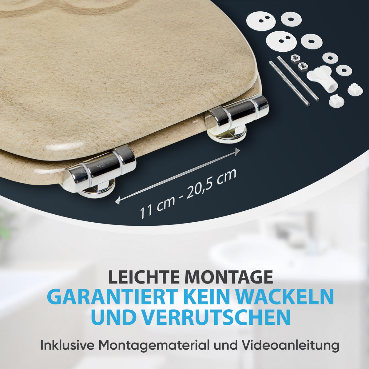 WC-SITZ mit Absenkautomatik Sandy - Braun, Holzwerkstoff (38/6/47cm) - Sanilo