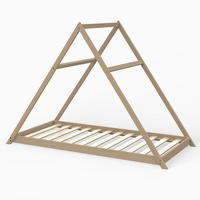 HAUSBETT APACHE MIT LATTENROST / KINDERBETT 90X190 - NATURHOLZ - Naturfarben, Holz (100/148/208cm) - Weber Industries