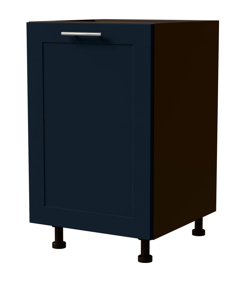 Feldmann-Wohnen Küchenunterschrank Dunkelblau, Dunkelgrau 50x82x50 cm