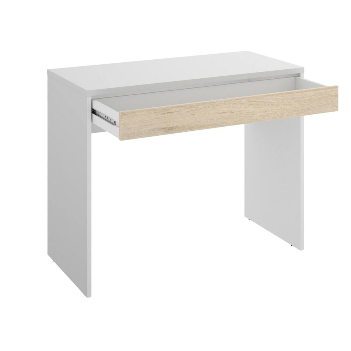 SCHREIBTISCH Weiß, Eiche 49.8/89.5/74.2 cm - Eichefarben/Weiß, Holzwerkstoff (49.8/89.5/74.2cm) - DMORA