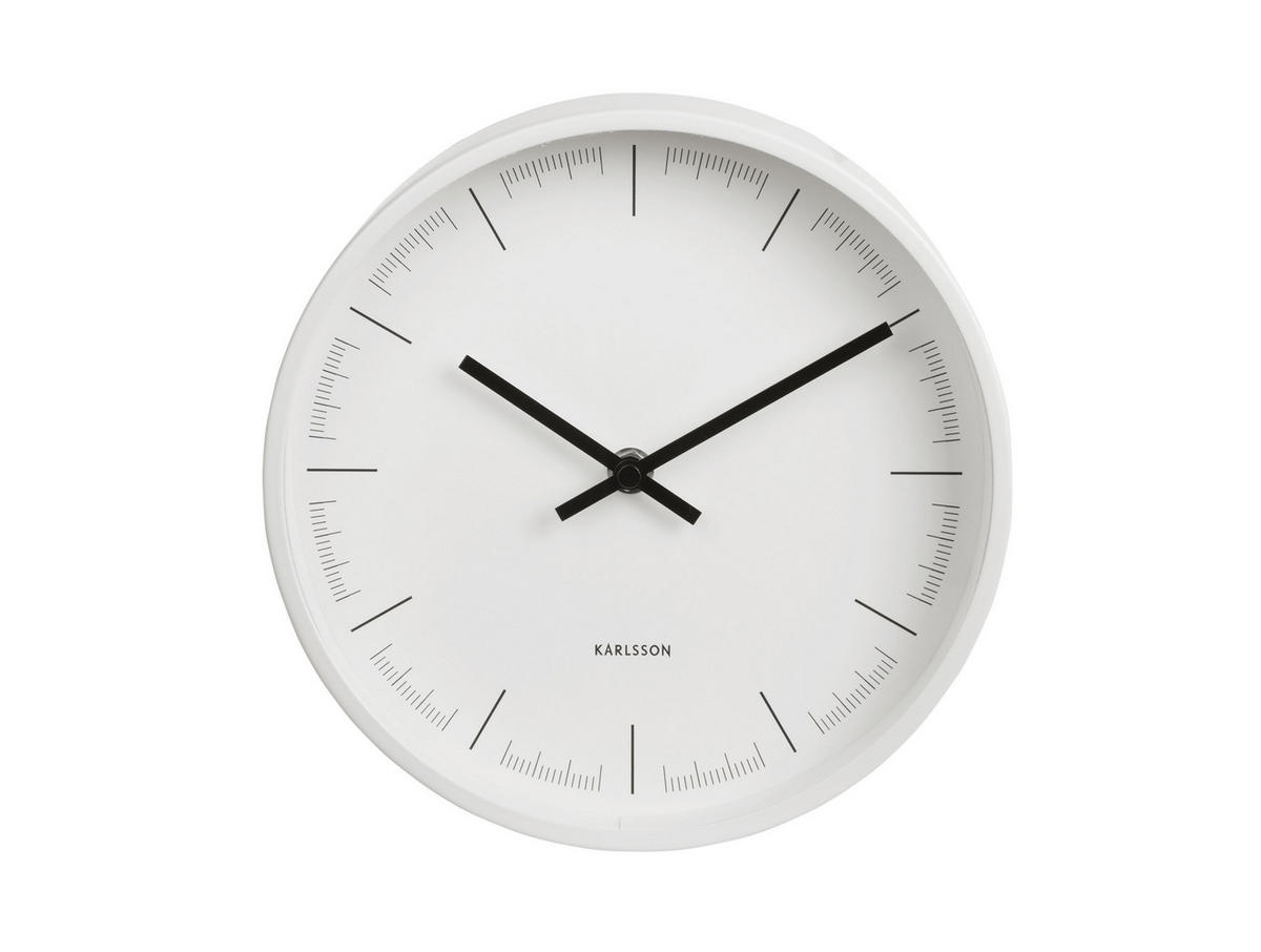 WANDUHR Odense Deep - Weiß - Weiß, Metall (21.5/21.5/8.2cm) - Karlsson