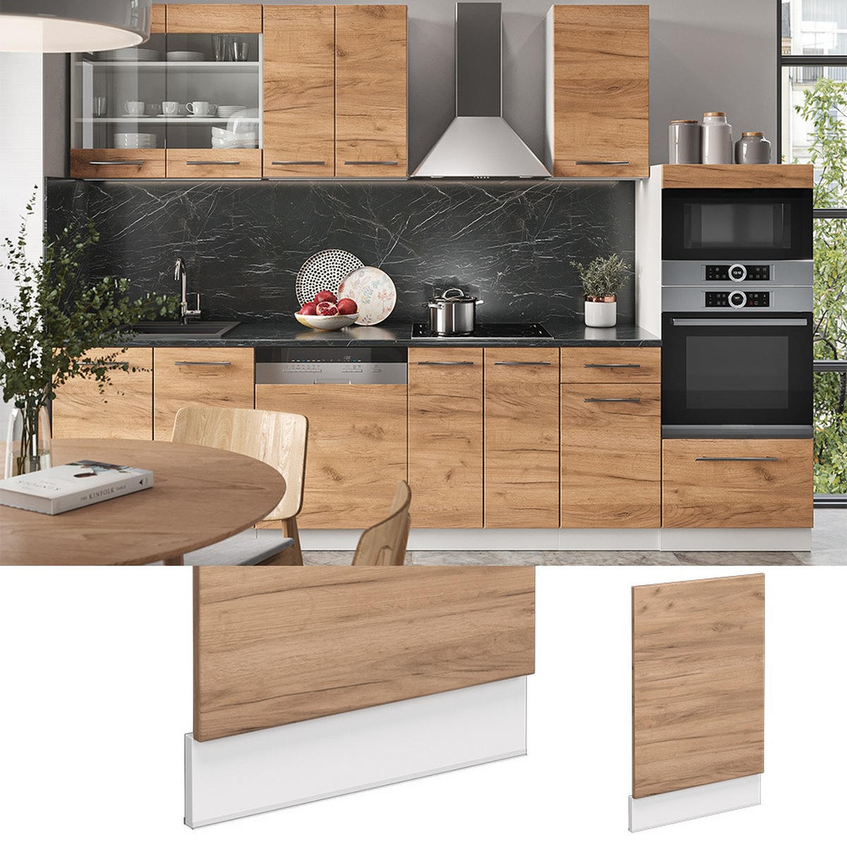 PREDNÝ PANEL Fame-Line Dub Goldkraft 45 cm , AP Oak - biela/dub medový, kompozitné drevo (45/67.4/1.6cm) - Vicco
