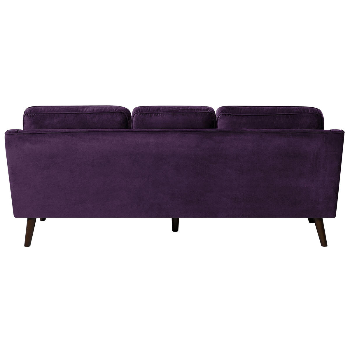 3-SITZER-SOFA Samtstoff Violett Lokka - Violett, Textil (204/85/83cm) - Beliani
