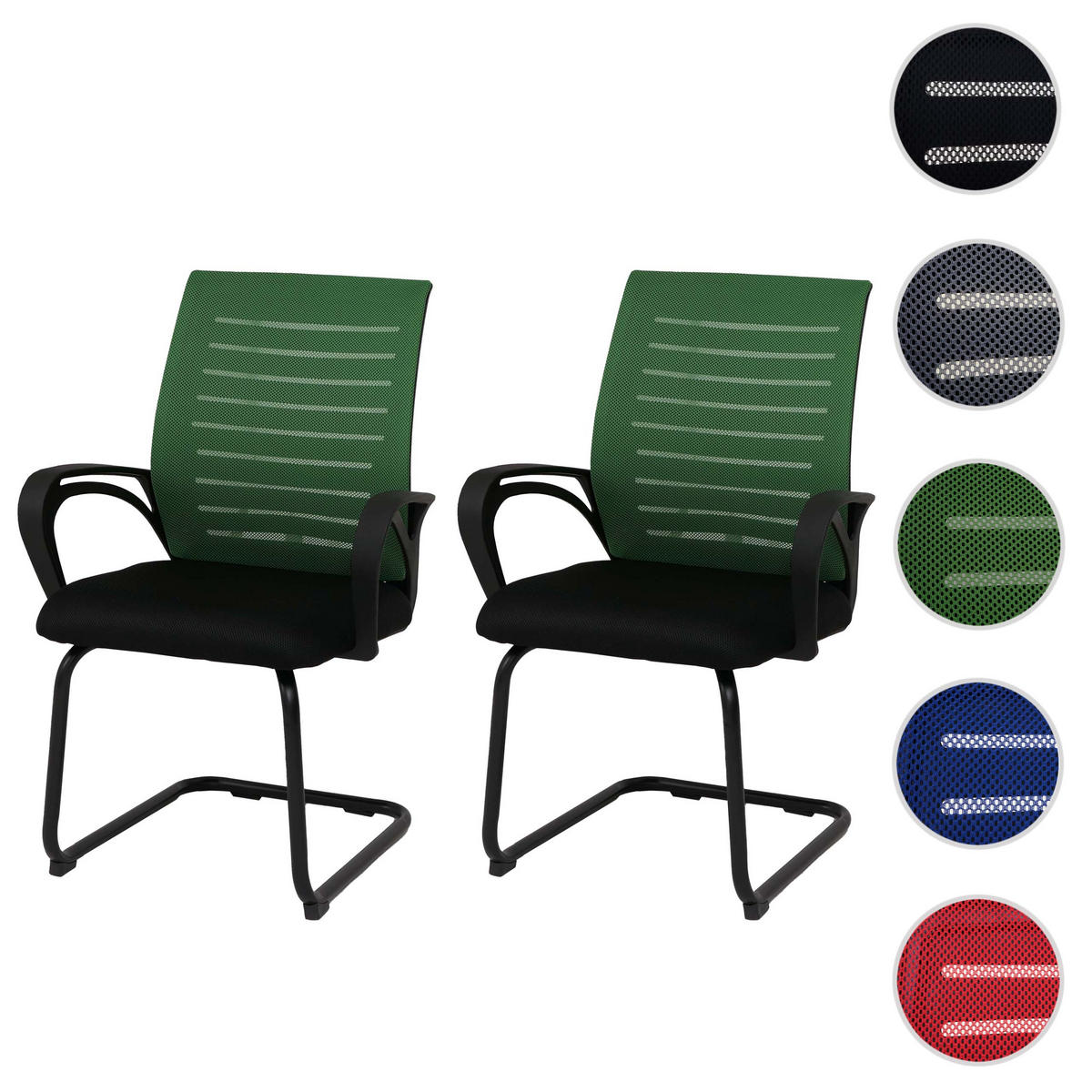 KONFERENZSTUHL Grün - Grün, Textil (62/92/57cm) - MCW