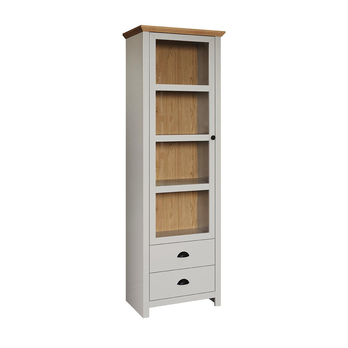 VITRINE Landside Grau - Grau, Holzwerkstoff (65/201/41cm) - ebuy24