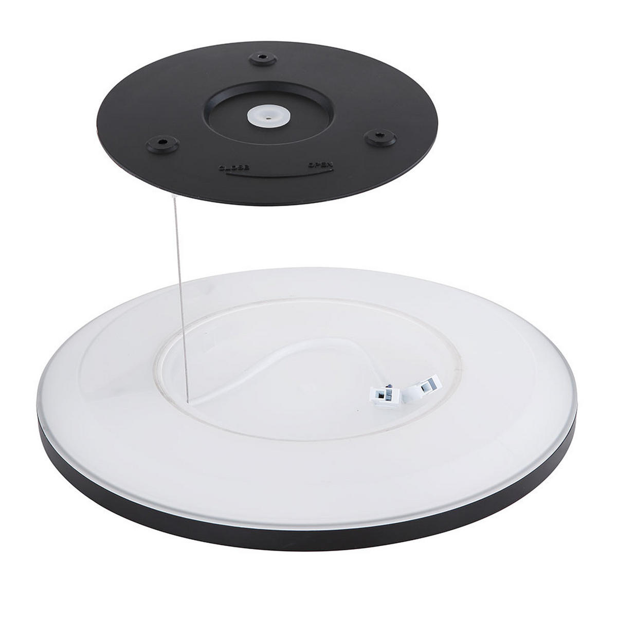 LED DECKENLEUCHTE Kunststoff Schwarz - Schwarz, Kunststoff (29.4/29.4/2.5cm) - Globo Lighting