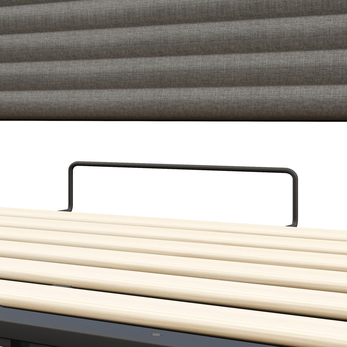 POLSTERBETT 180/200 cm in Grau mit Bettkasten, LED und USB Typ-C aus Leinen - Grau, Holzwerkstoff/Textil (180/200cm) - CHICFURN